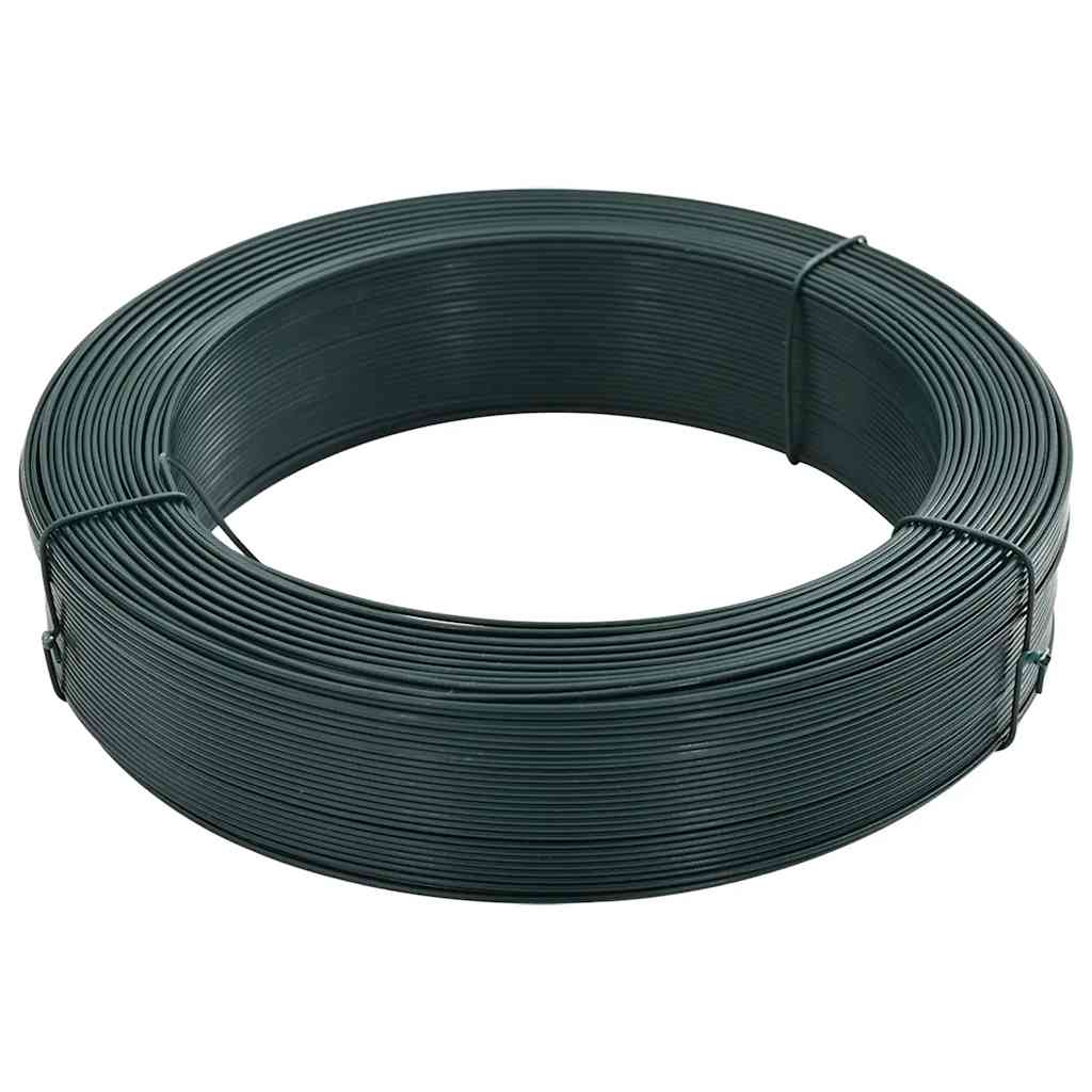 Zaun-Bindedraht 250 m 0,9/1,4 mm Stahl Schwarzgrün
