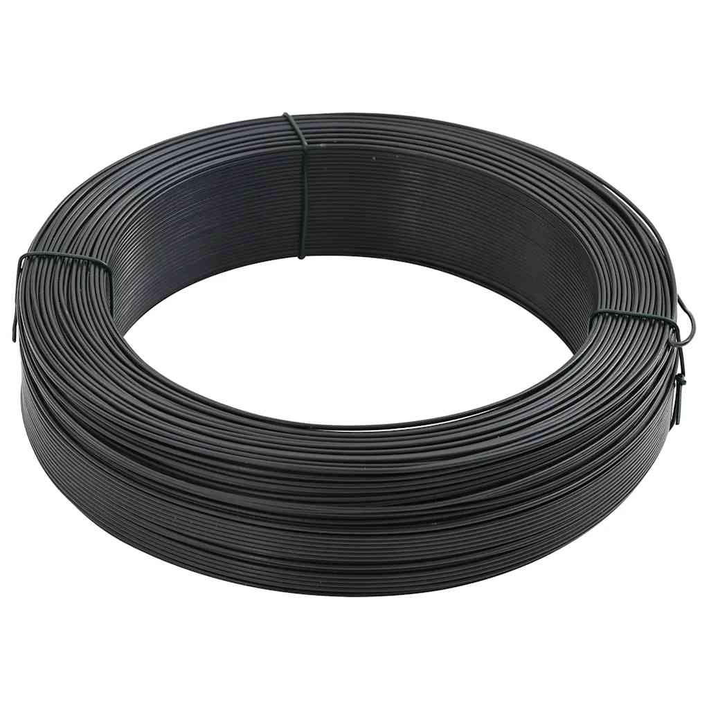 Zaun-Bindedraht 250 m 0,9/1,4 mm Stahl Anthrazit
