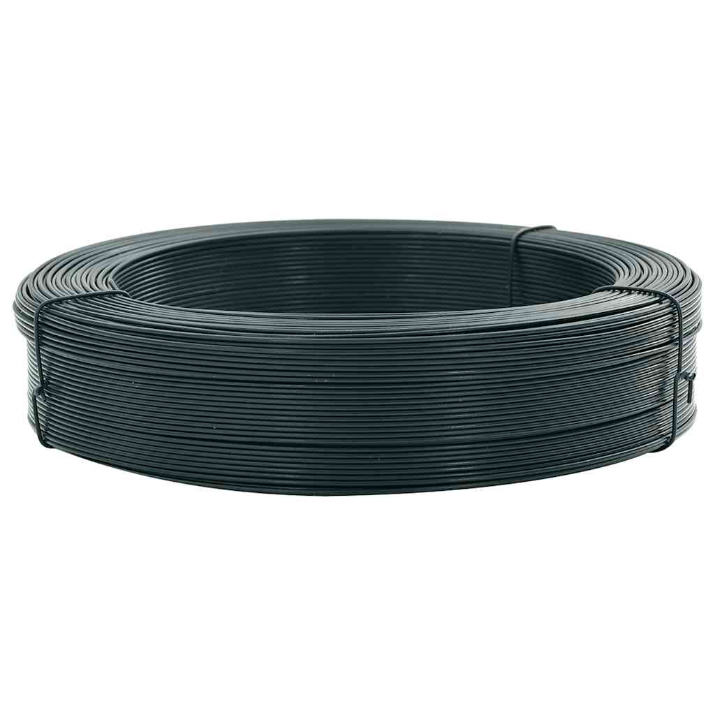 Zaun-Bindedraht 250 m 2,3/3,8 mm Stahl Schwarzgrün