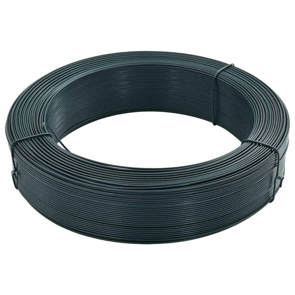 Zaun-Bindedraht 250 m 2,3/3,8 mm Stahl Schwarzgrün