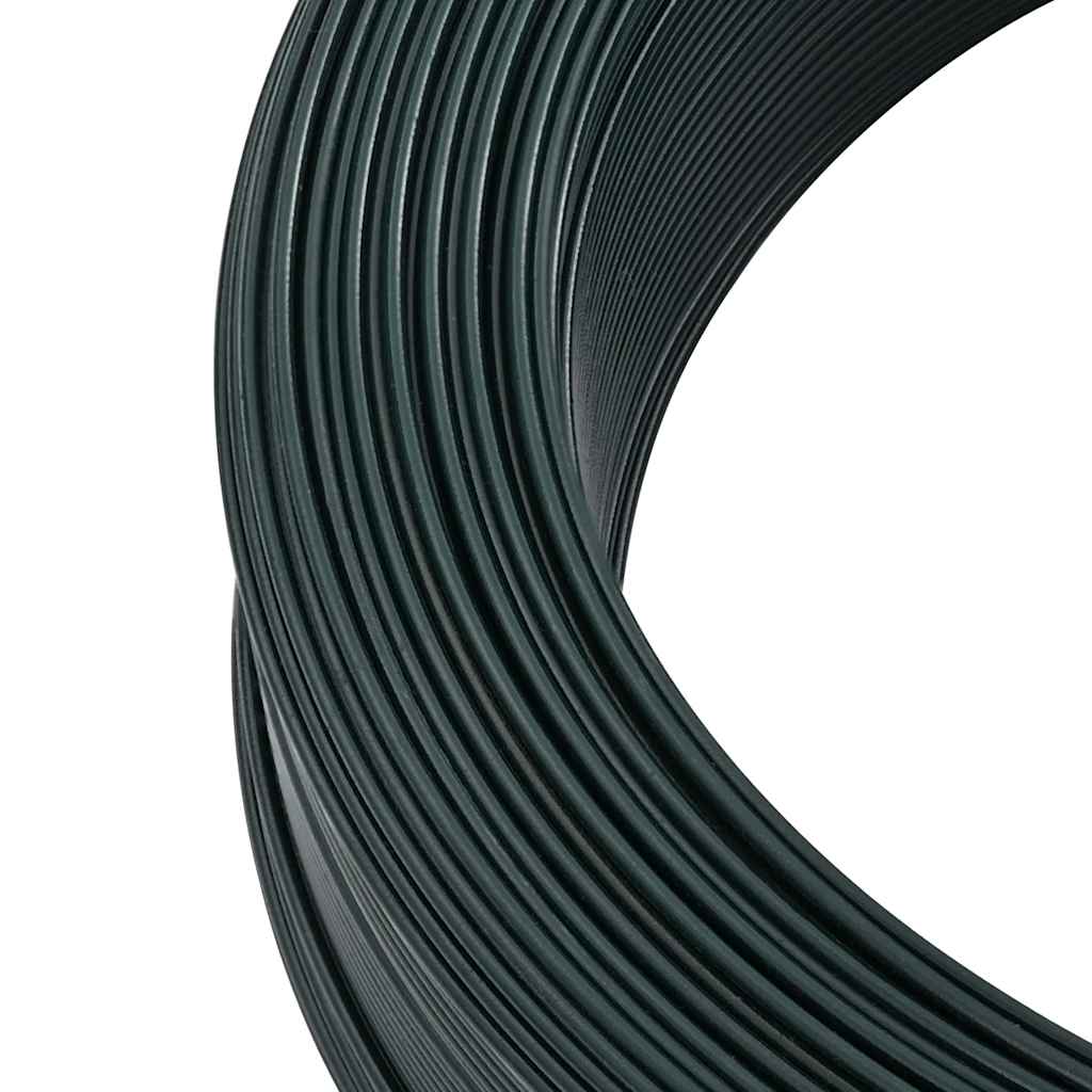 Zaun-Bindedraht 250 m 2,3/3,8 mm Stahl Schwarzgrün
