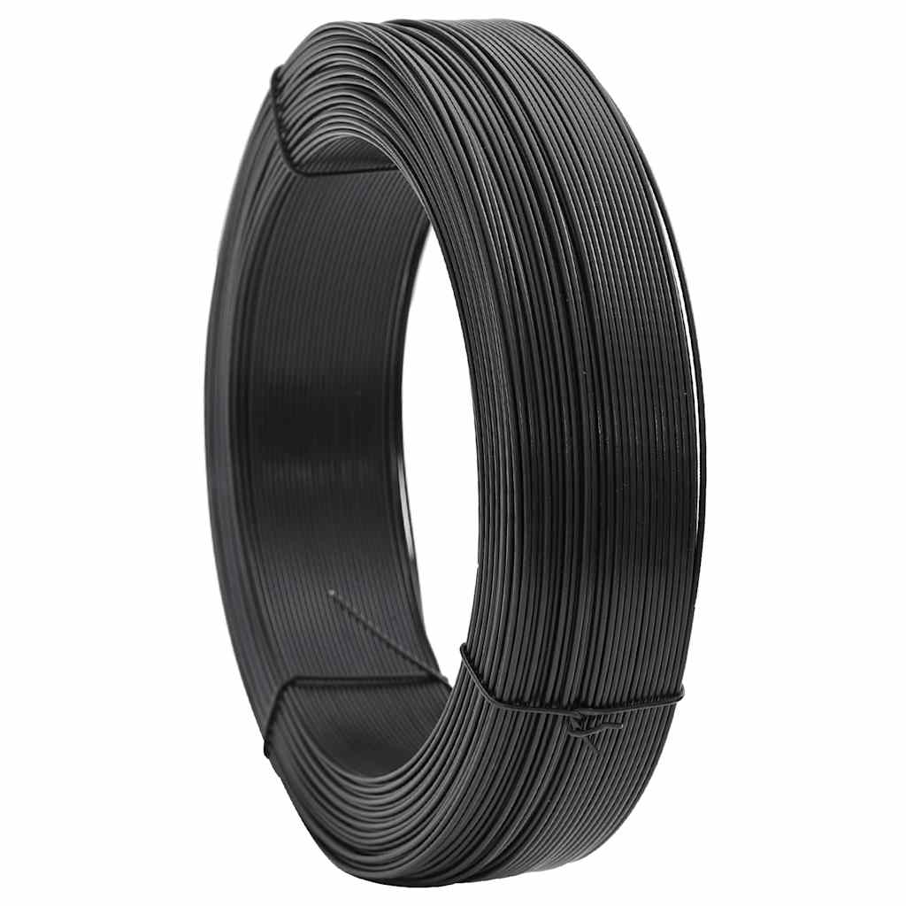 Zaun-Bindedraht 250 m 2,3/3,8 mm Stahl Anthrazit