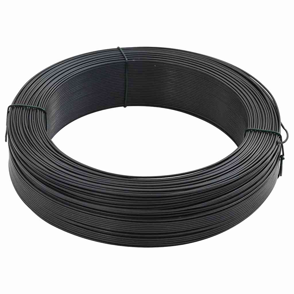 Zaun-Bindedraht 250 m 2,3/3,8 mm Stahl Anthrazit