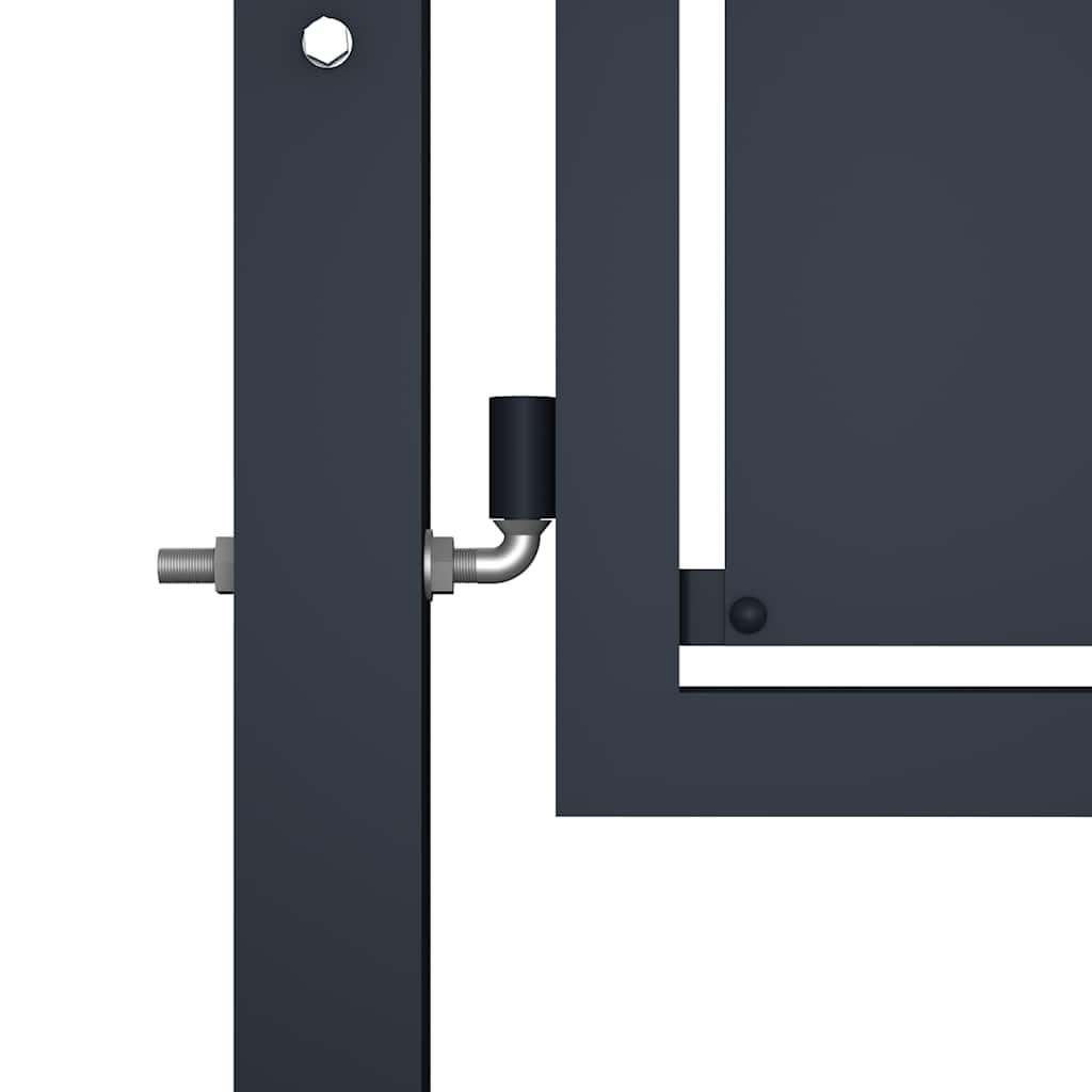 Gartentor Stahl 350 x 125 cm Anthrazit