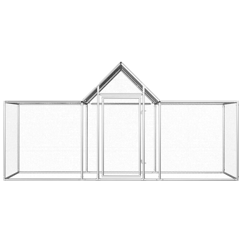Hühnerstall 3x1x1,5 m Verzinkter Stahl
