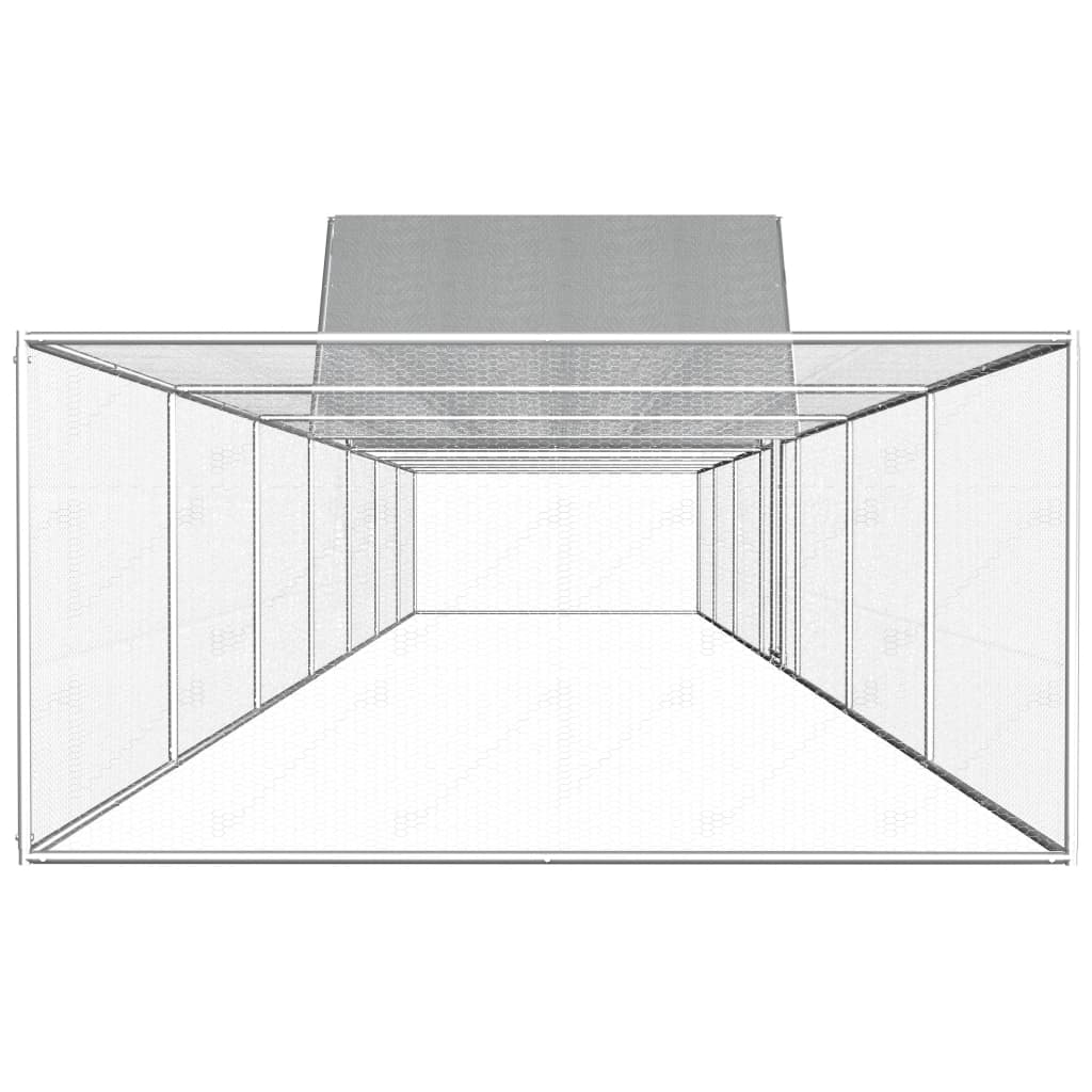 Hühnerstall 14x2x2 m Verzinkter Stahl