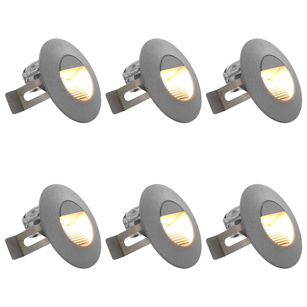 Außenwandleuchten 6 Stk. LED 5 W Silbern Rund