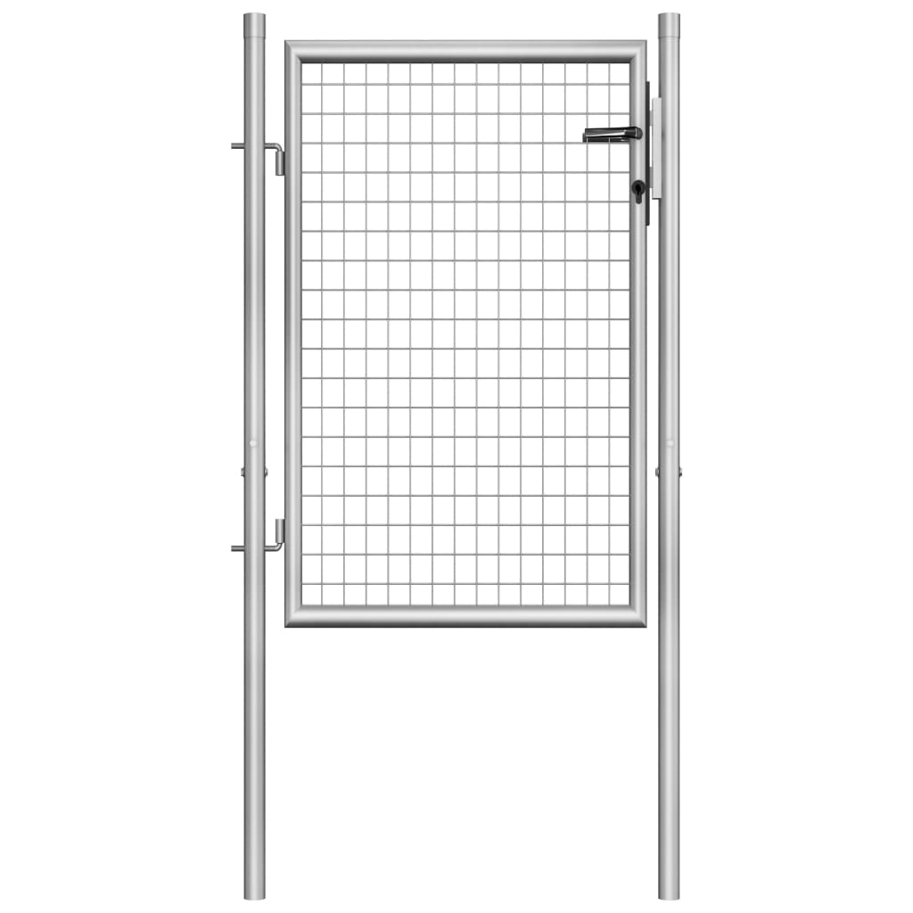 Gartentor Verzinkter Stahl 105 x 100 cm Silber