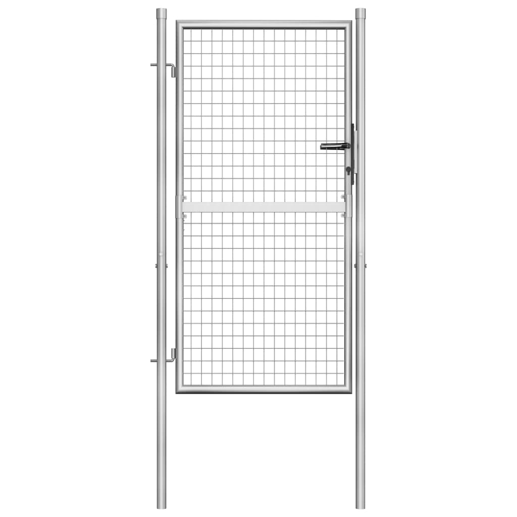 Gartentor Verzinkter Stahl 105 x 150 cm Silber