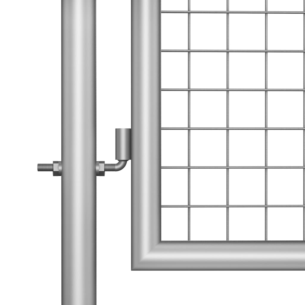 Gartentor Verzinkter Stahl 306 x 175 cm Silber