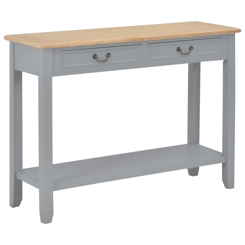 Console table grey 110 x 35 x 80 cm wood