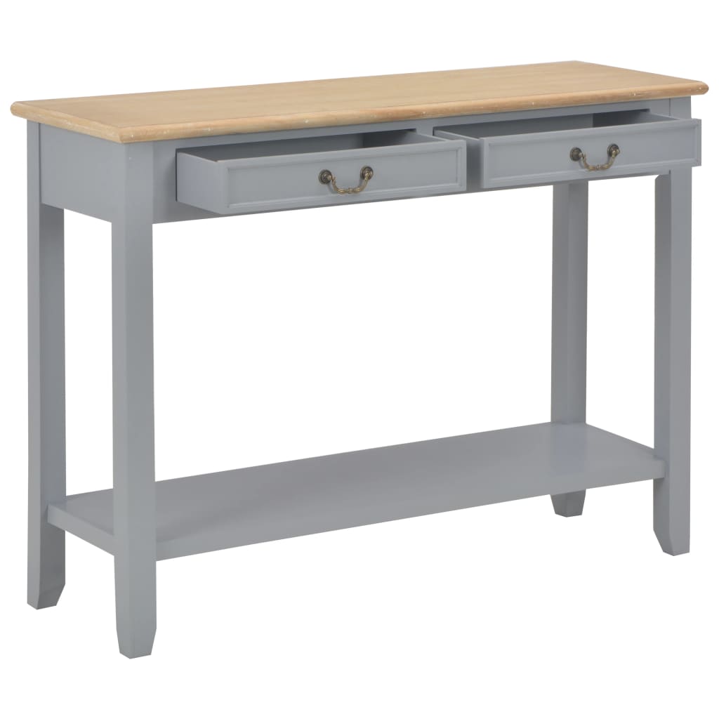 Console table grey 110 x 35 x 80 cm wood