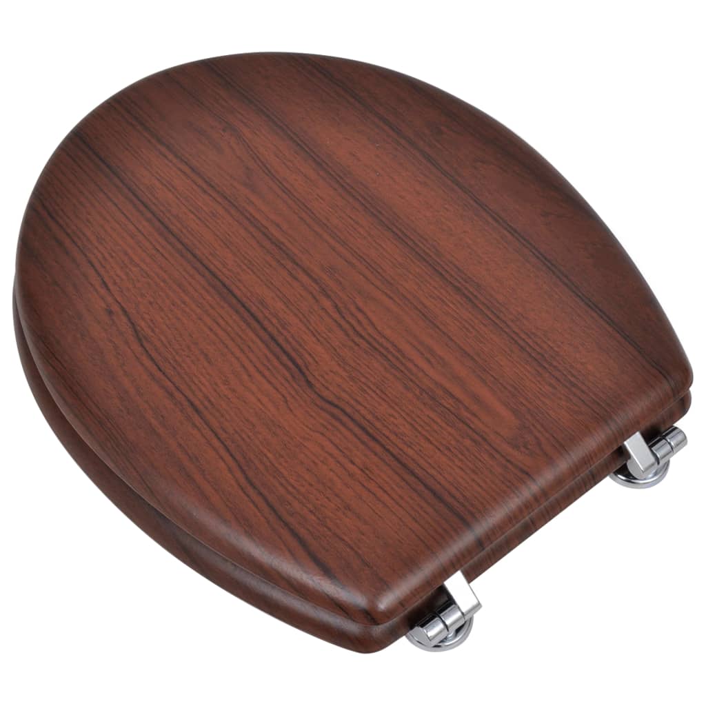 Toilet seats with lids 2 pcs. MDF brown
