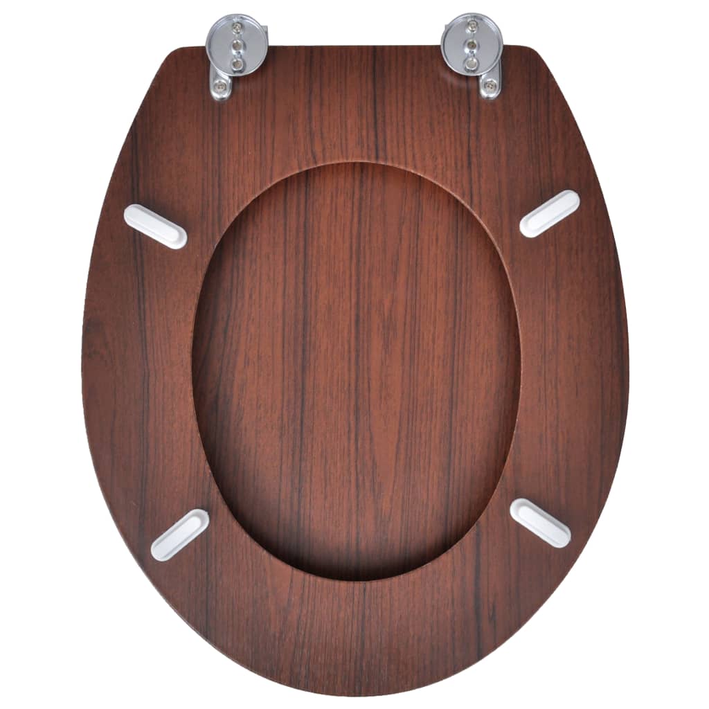 Toilet seats with lids 2 pcs. MDF brown