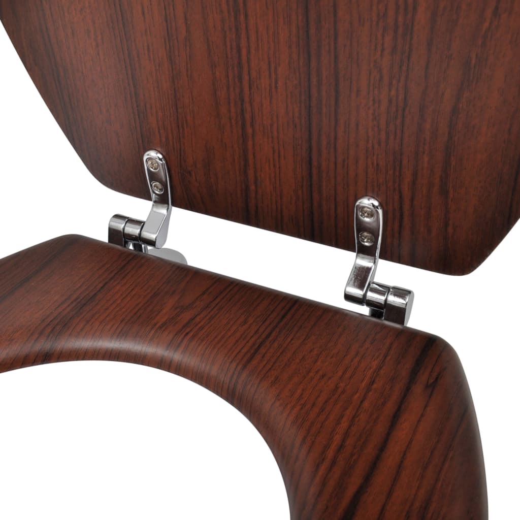 Toilet seats with lids 2 pcs. MDF brown