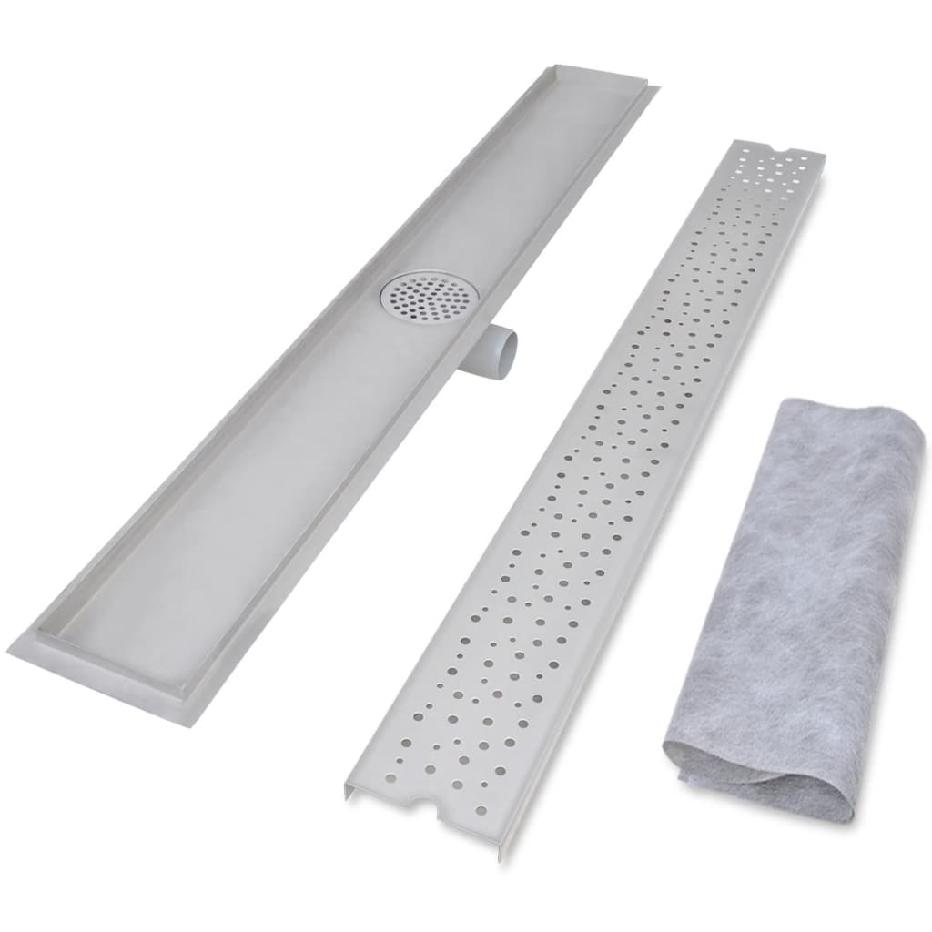 Linear shower drains 2 pcs bubbles 1030 x 140 mm stainless steel