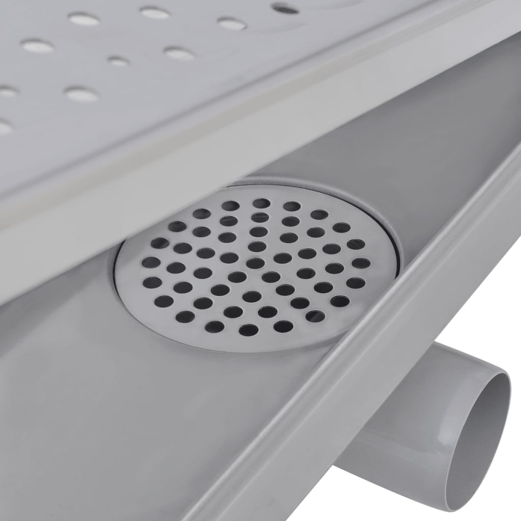 Linear shower drains 2 pcs bubbles 1030 x 140 mm stainless steel