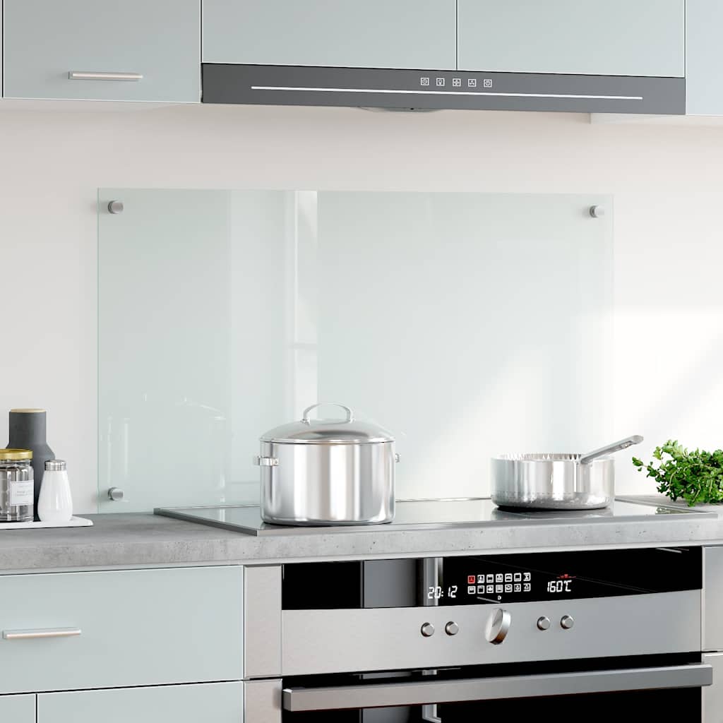 Kitchen backsplash transparent 90×50 cm tempered glass