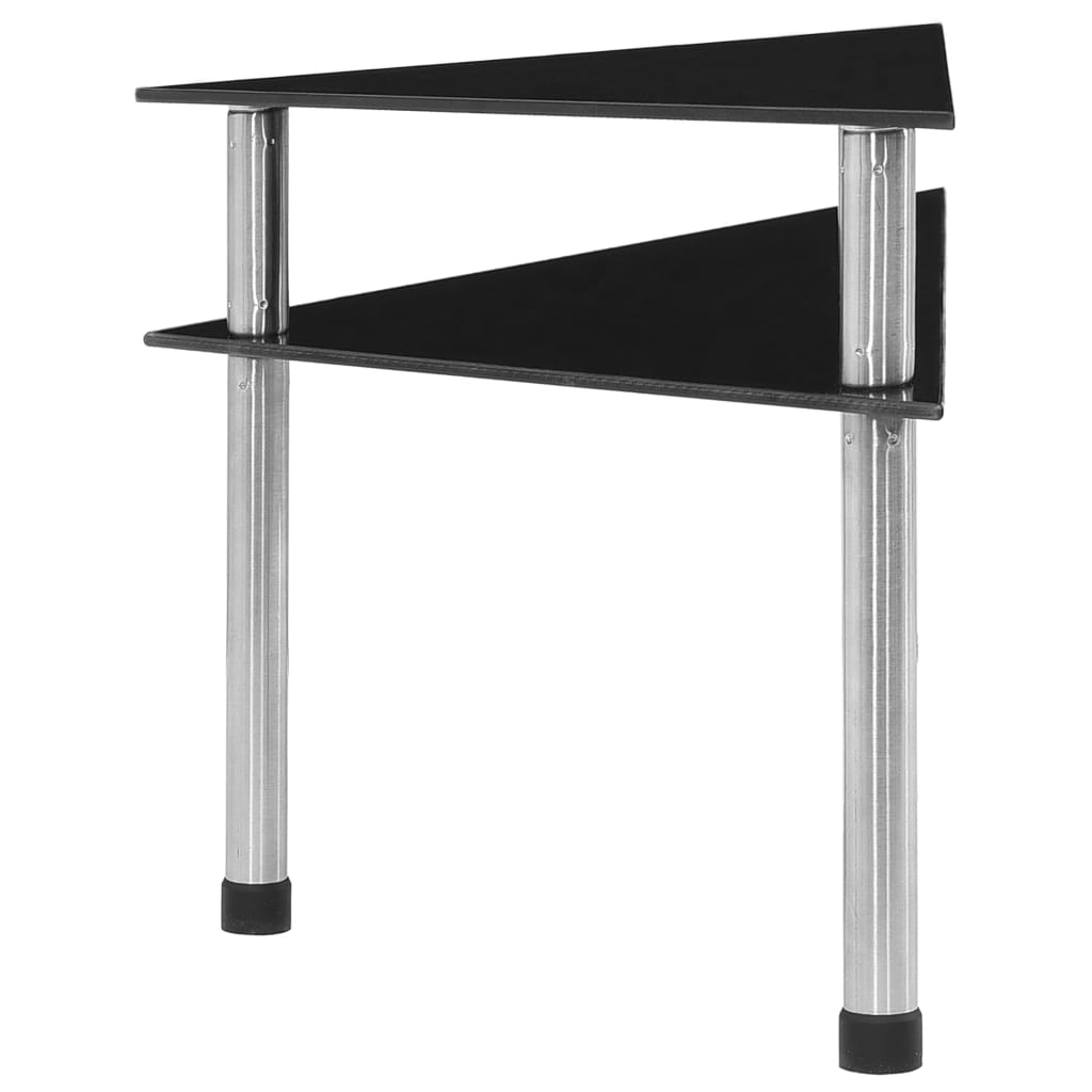 Kitchen shelf black 49.5x35x26 cm tempered glass