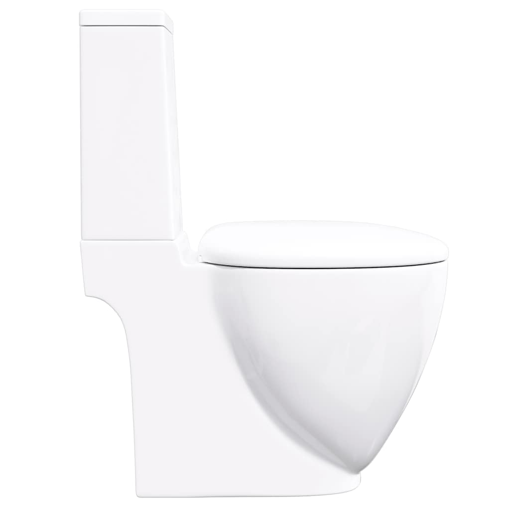 Keramik-Toilette Abgang Horizontal Weiß