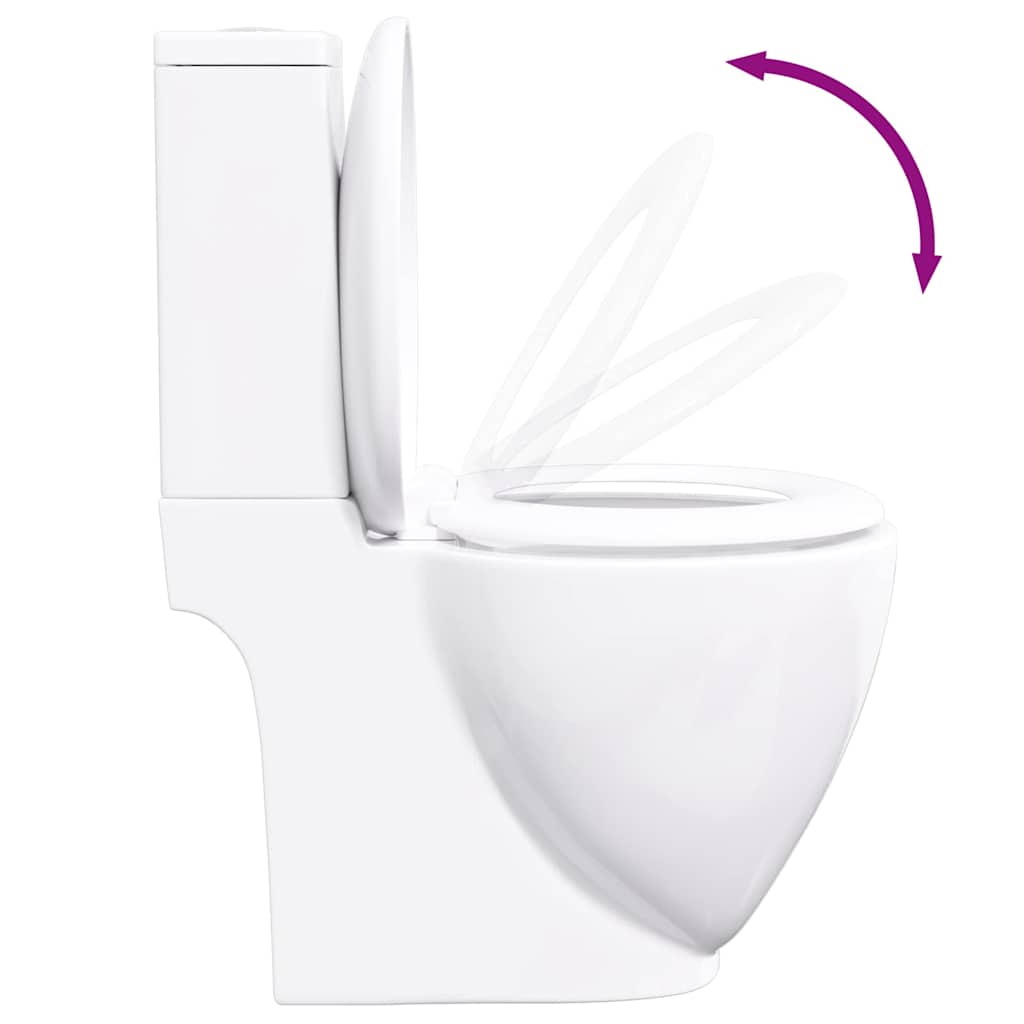 Keramik-Toilette Abgang Horizontal Weiß
