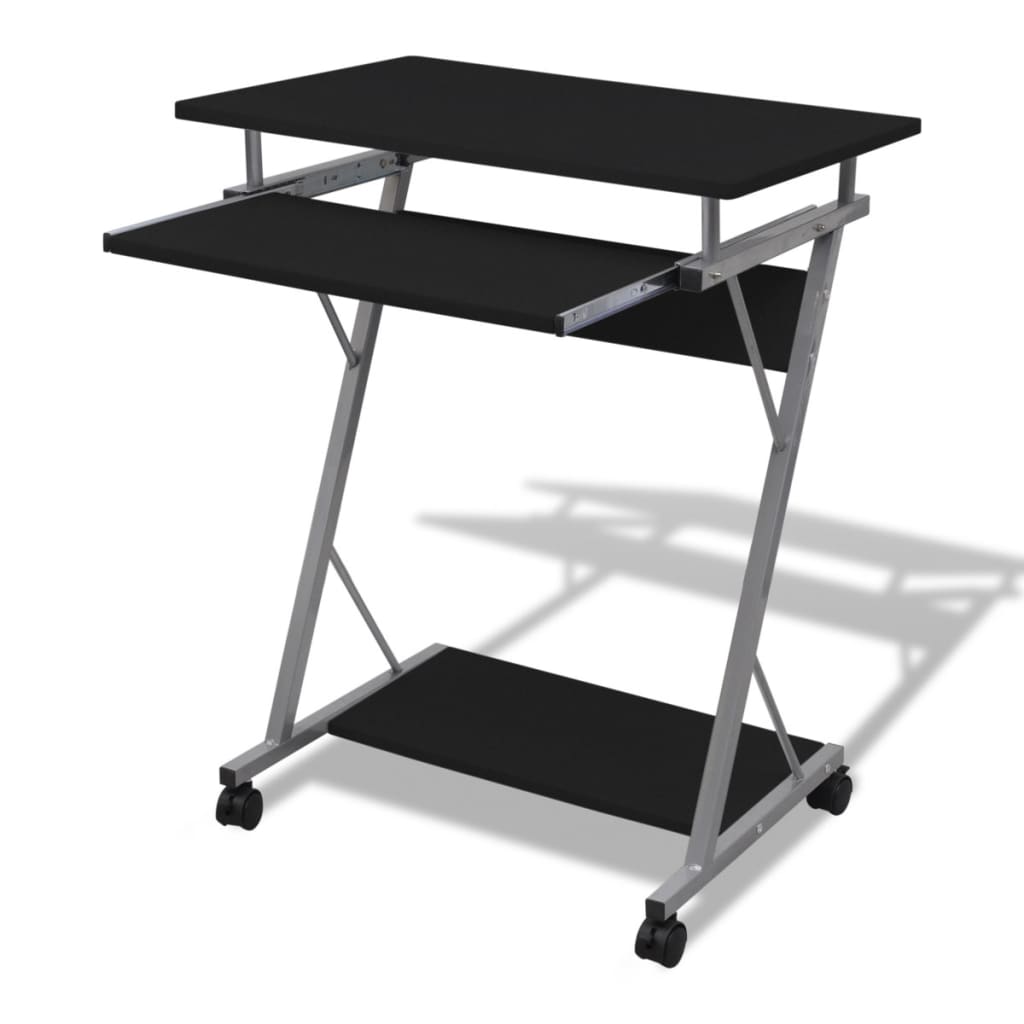 Computer table computer cart PC table office table laptop wheels black