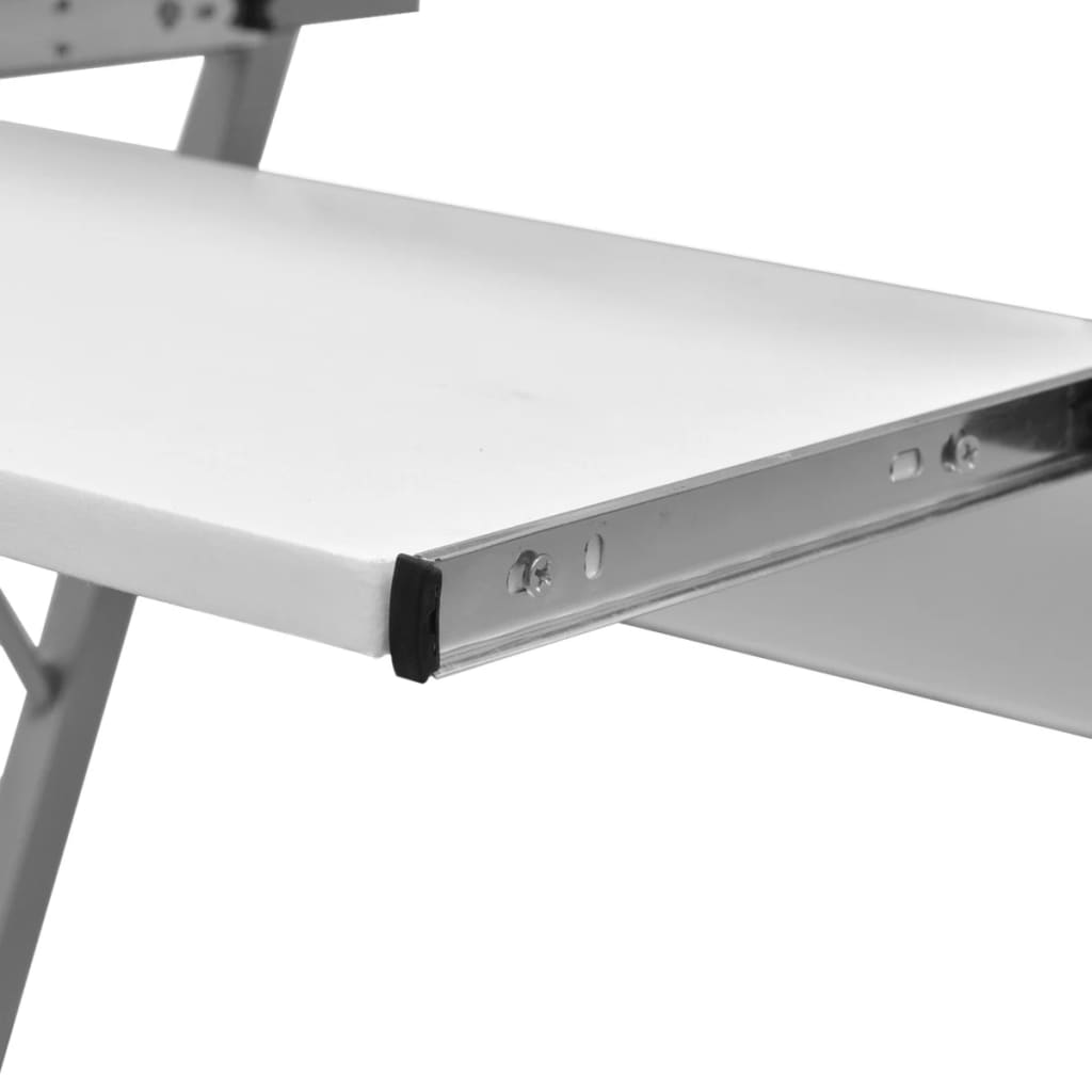 Computer table computer cart PC table office table laptop on wheels white