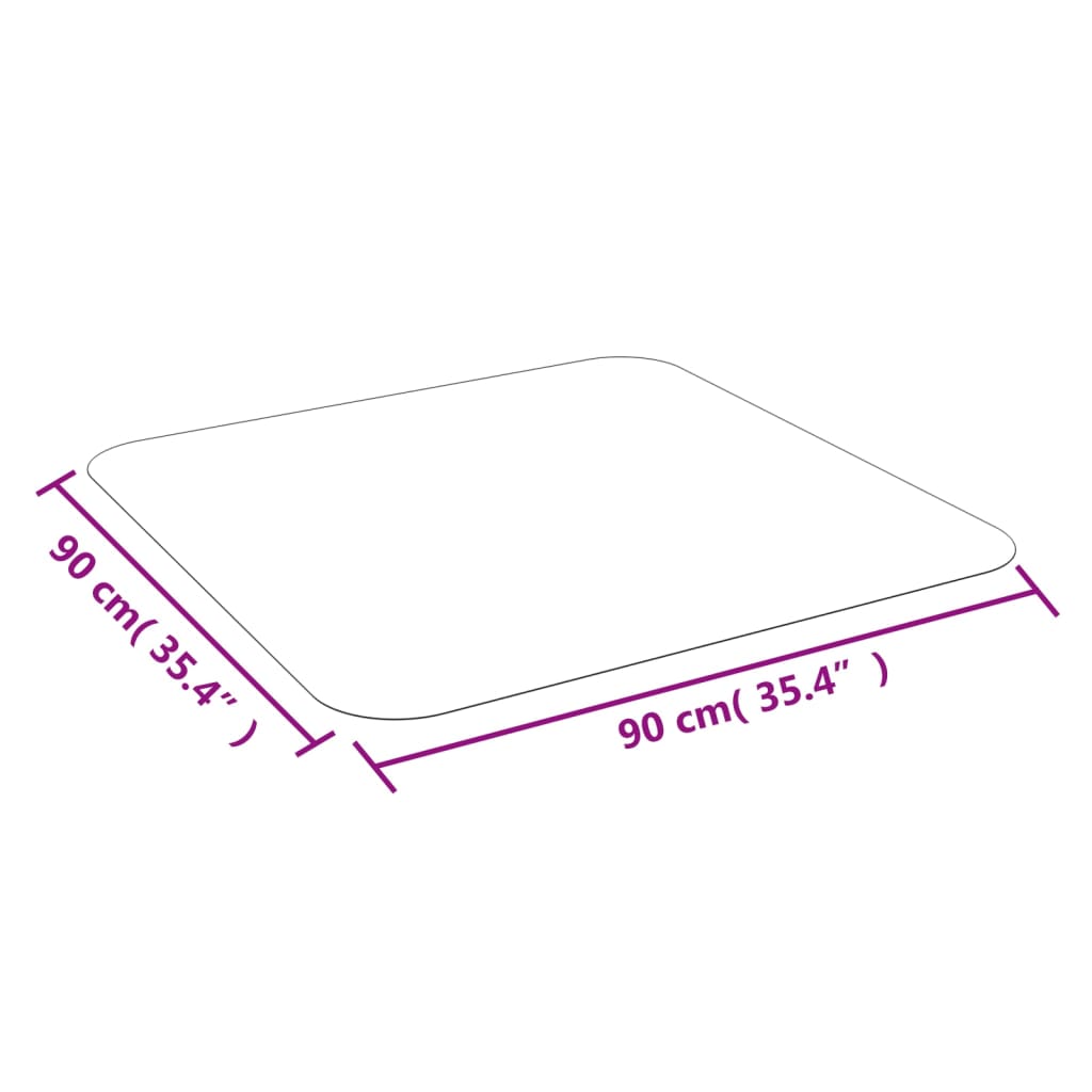 Floor protection mat for laminate or carpet 90x90 cm
