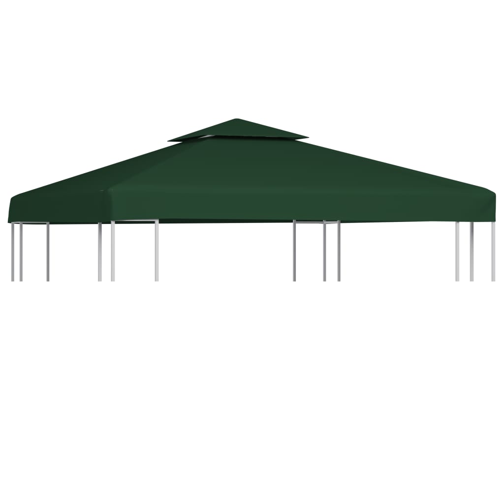 Gazebo replacement roof 310 g/m² green 3x3 m