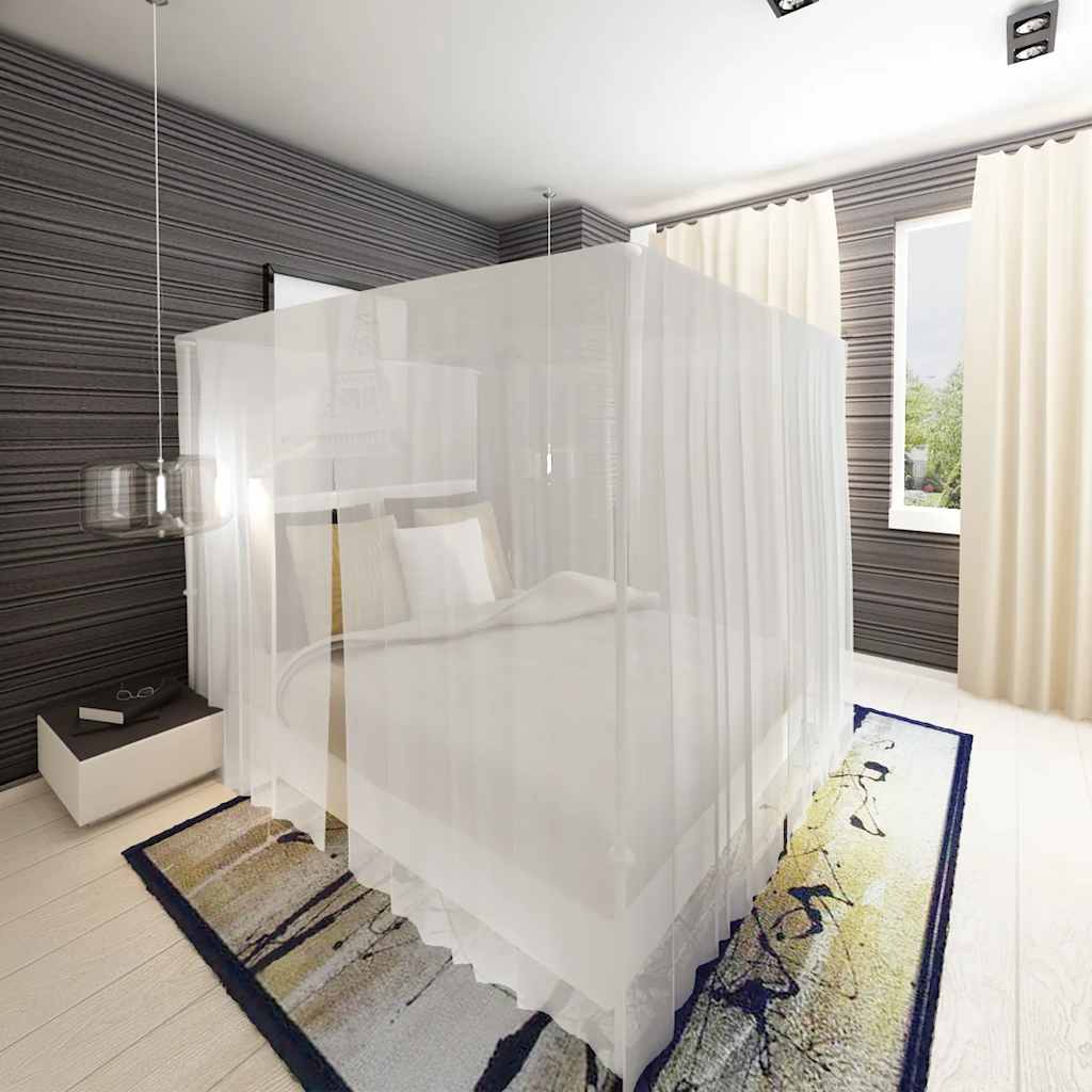 Mosquito Net Bed Two Piece Square Set 3 Openings
