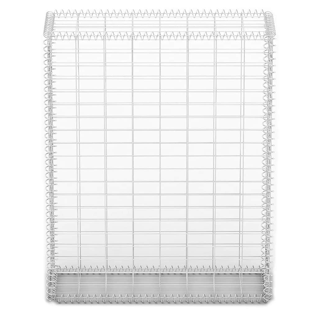 Steinkorb Gabione mit Deckeln Verzinkter Draht 100×80×30 cm
