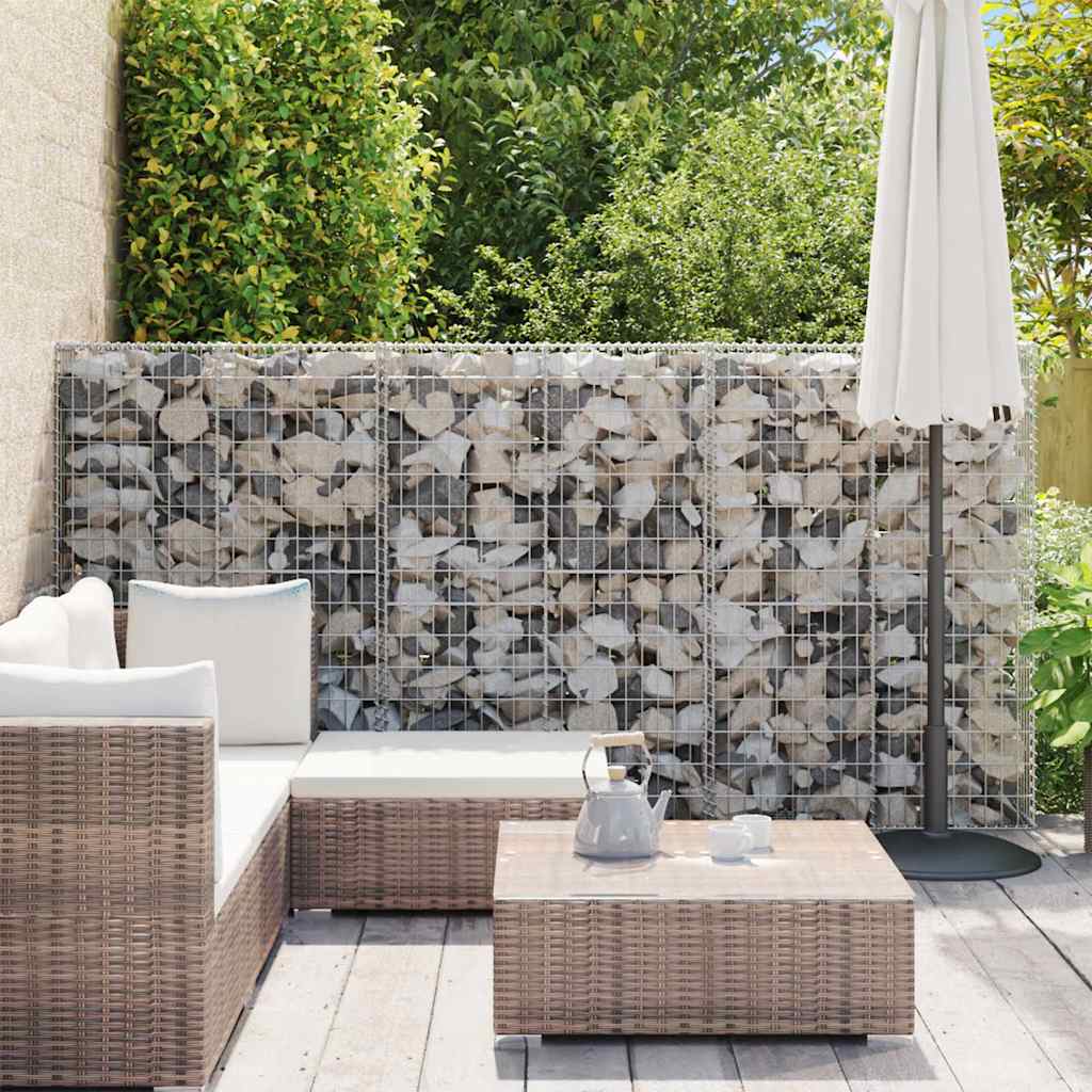 Steinkorb Gabione mit Deckeln Verzinkter Draht 150×100×30 cm