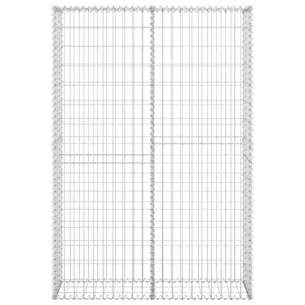 Steinkorb Gabione mit Deckeln Verzinkter Draht 150×100×30 cm