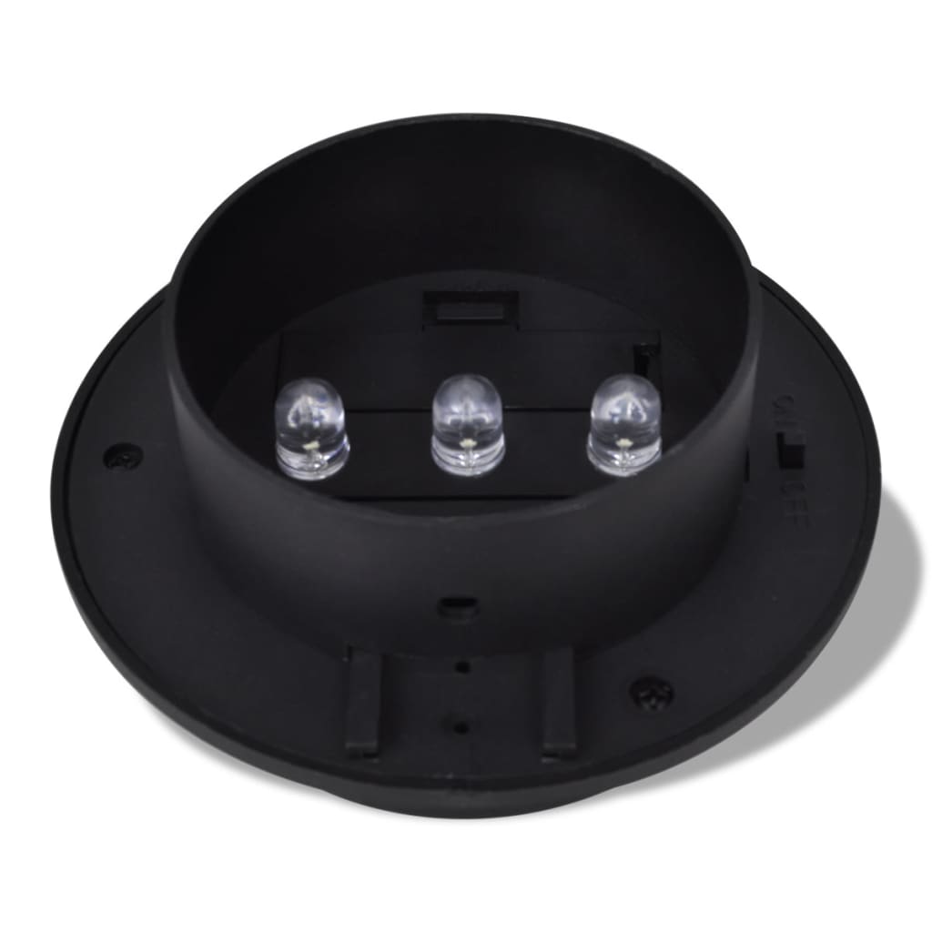 6x Outdoor Lamp Sunlight Set Fence Light Black