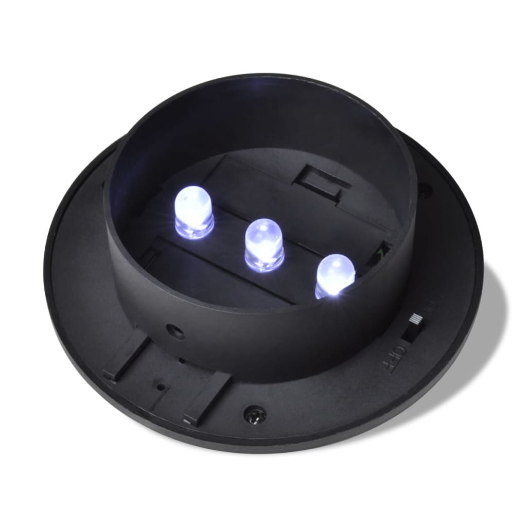6x Outdoor Lamp Sunlight Set Fence Light Black