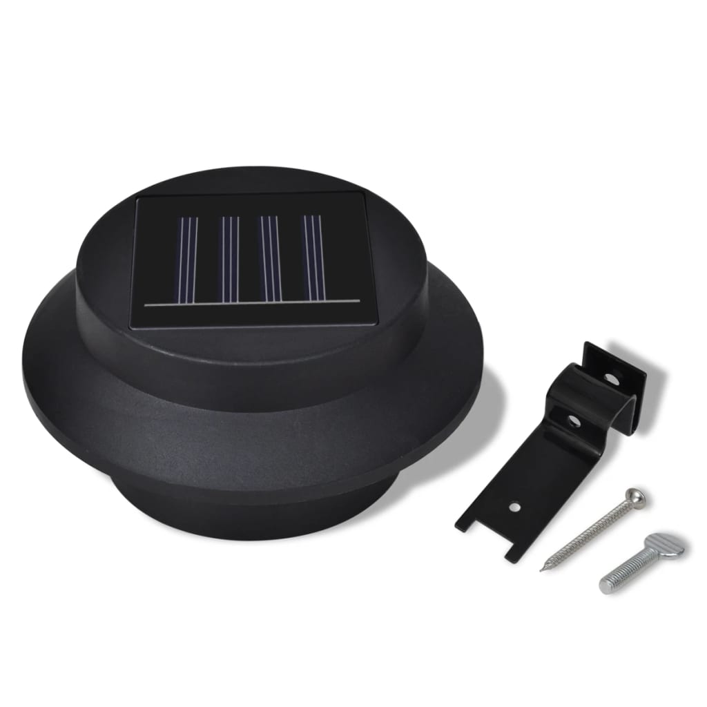 6x Outdoor Lamp Sunlight Set Fence Light Black