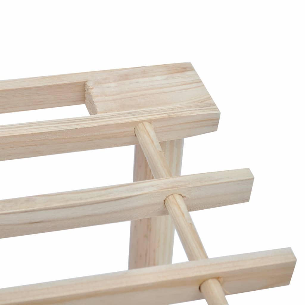 Shoe racks with 3 shelves, 2 pieces, solid fir wood