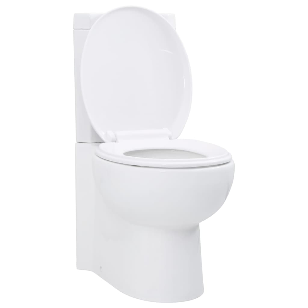 Toilette für Ecke Keramik Weiß