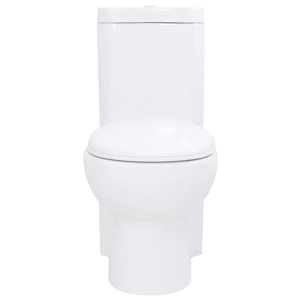 Toilette für Ecke Keramik Weiß