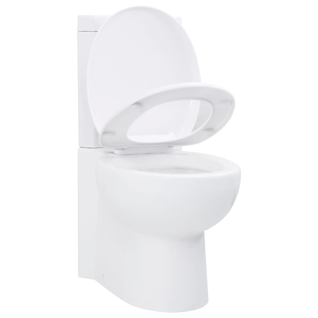 Toilette für Ecke Keramik Weiß