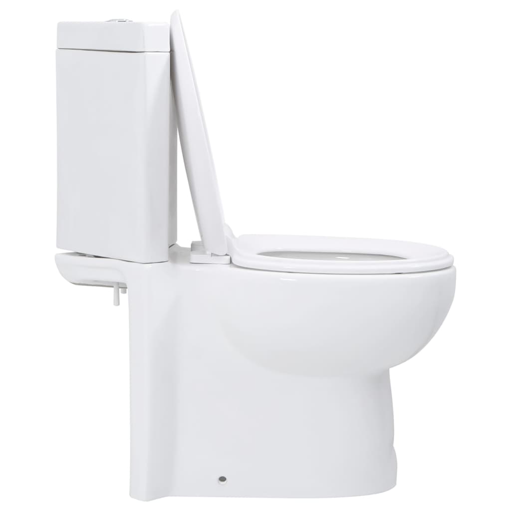Toilette für Ecke Keramik Weiß