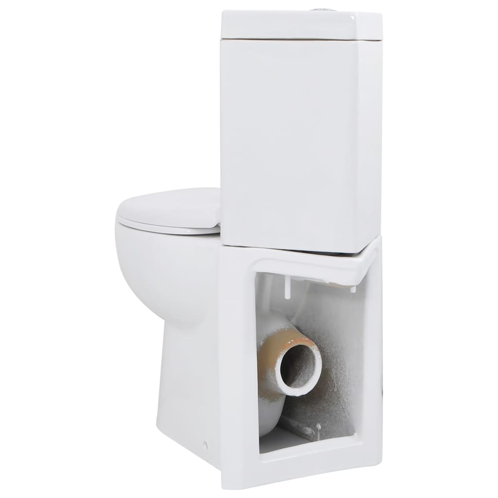 Toilette für Ecke Keramik Weiß