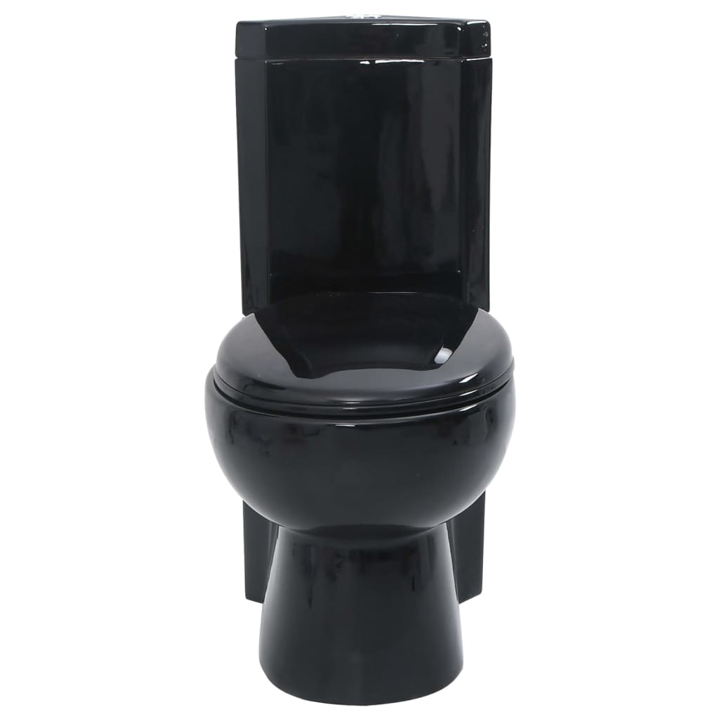 Toilette für Ecke Keramik Schwarz