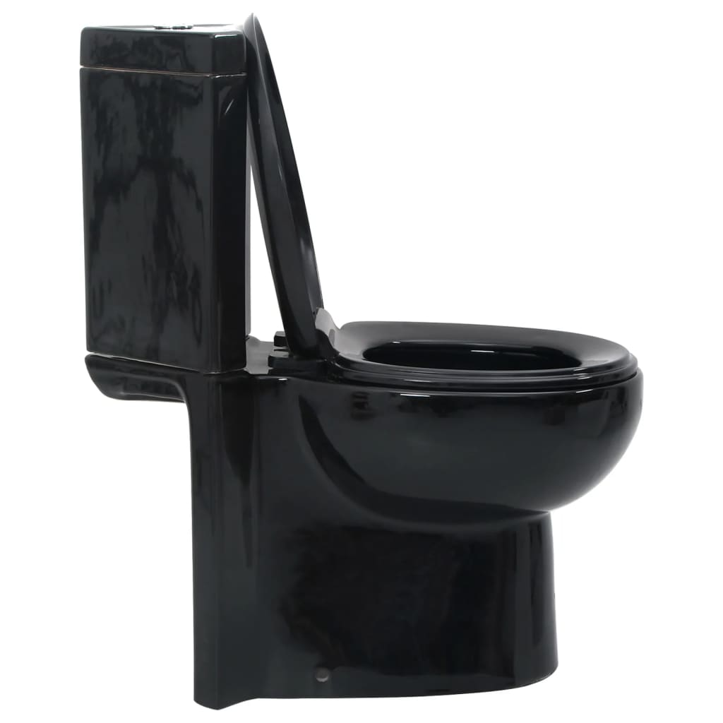 Toilette für Ecke Keramik Schwarz