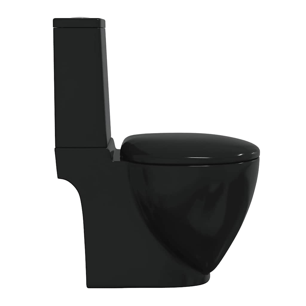 Toilette Rund Keramik Schwarz