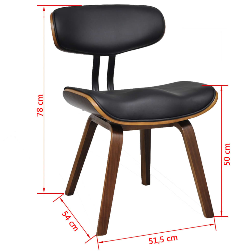 Dining room chairs 6 pcs. bentwood and imitation leather