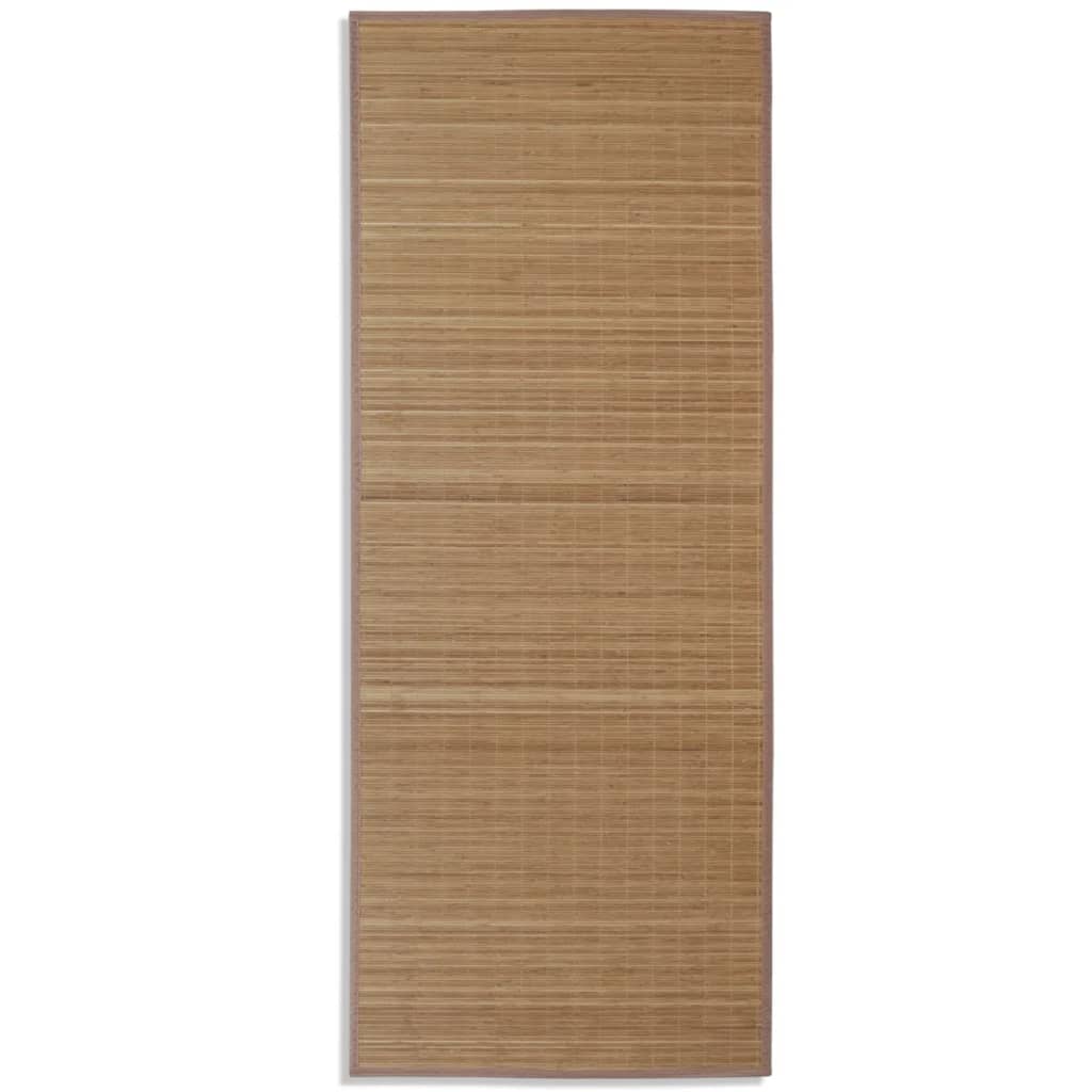 Bamboo Rug Brown Rectangular 80x200 cm