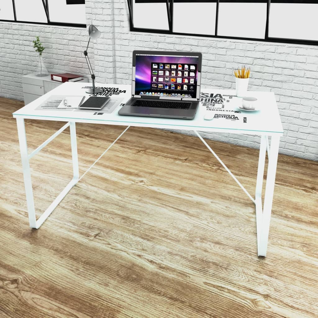 Desk with world map