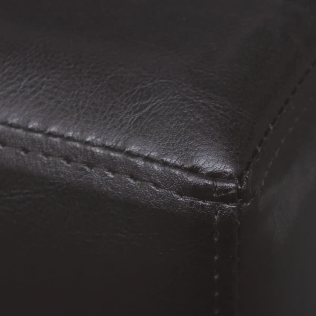 Bench 139.5 cm dark brown artificial leather