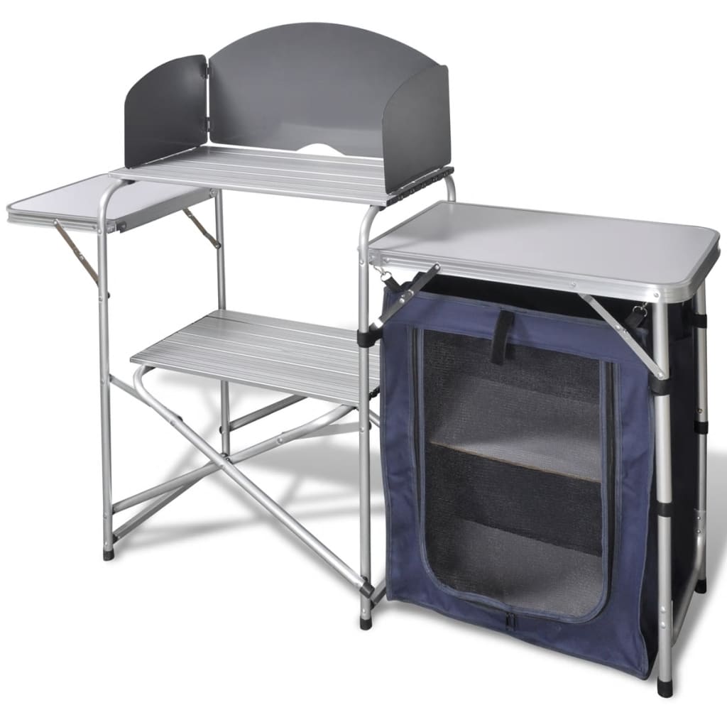 Camping Kitchen Foldable with Aluminum Windshield